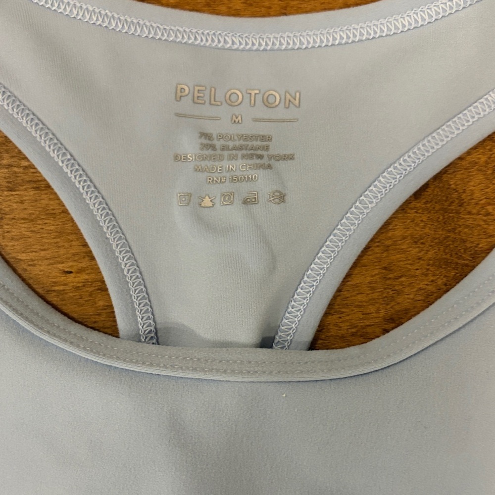 Light Blue Racerback Peloton Tank Top Medium - Picture 2 of 3